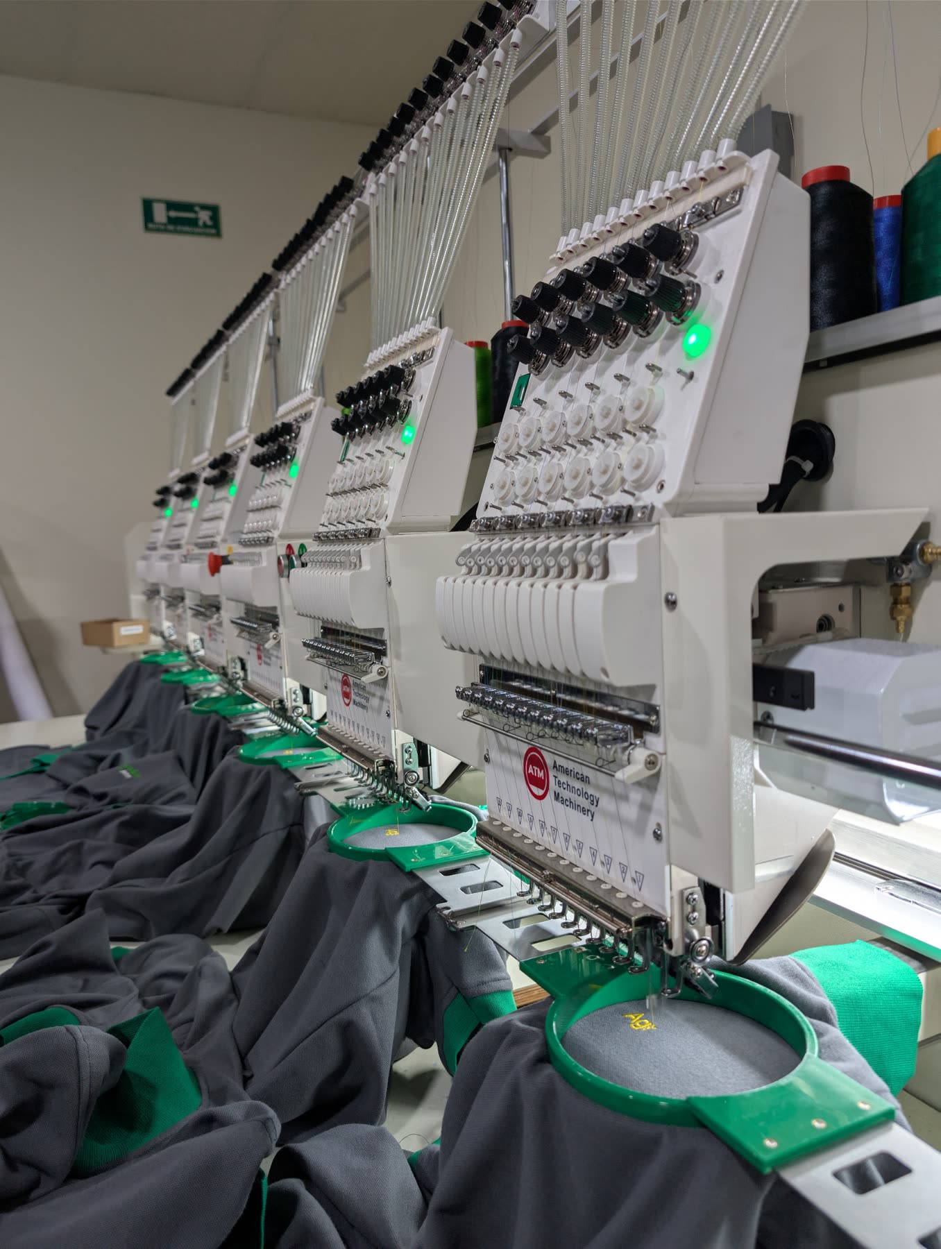 Línea de producción de bordado
